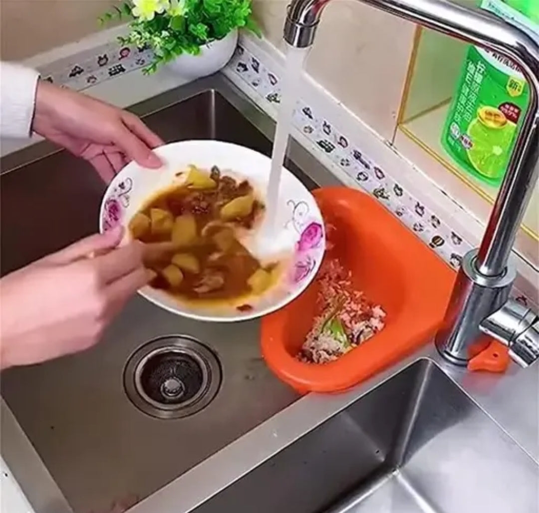 Triangle shape bucket corner to help you in kitchen works now make it easier.