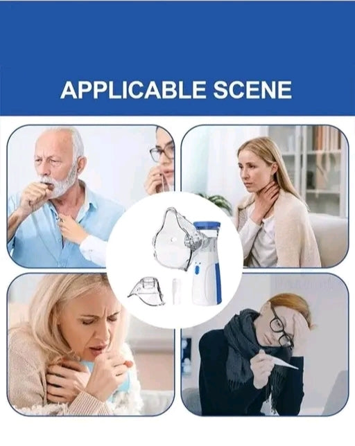 Portable Mesh Nebulizer Machine – Fast Relief for Cough, Asthma & Rhinitis | Includes Adult & Child Masks
