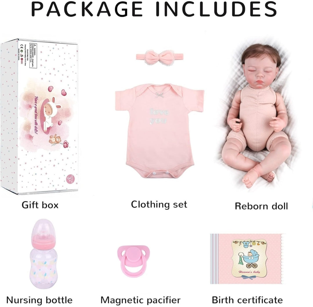 Lifelike Reborn Baby Doll Gift Set – Perfect Birthday & Christmas Present for Kids or Elderly Parents