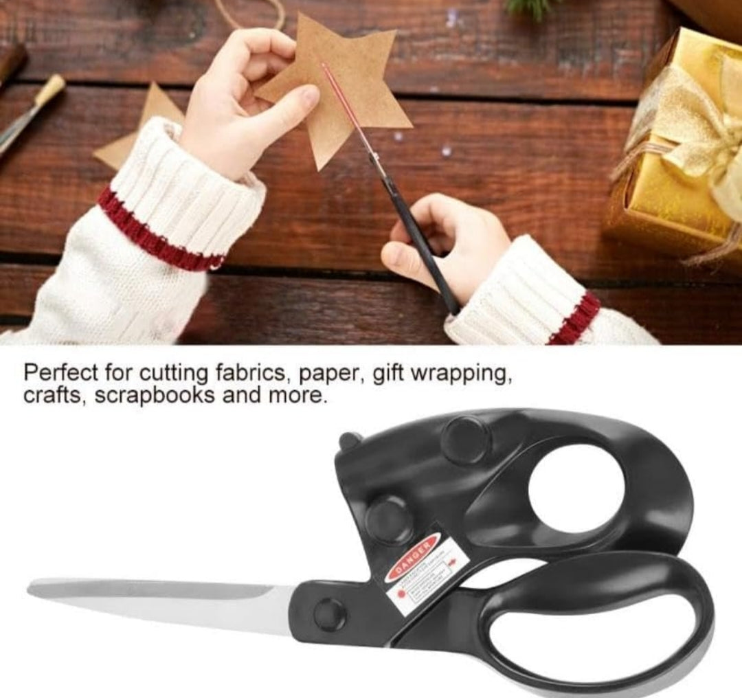 Laser Guided Scissors for Perfectly Straight Cuts - Ideal for Fabric, Paper, Crafts & More