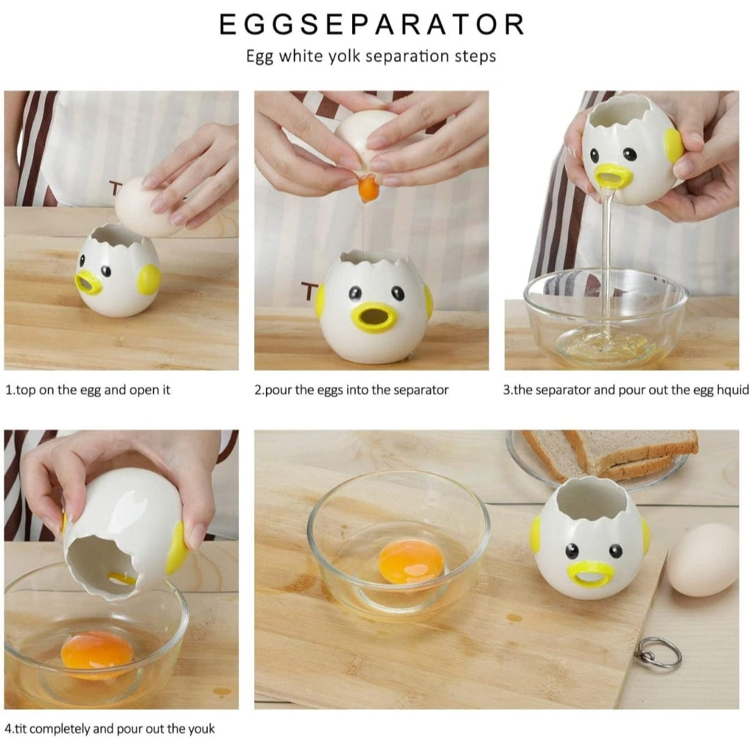 Handmade Ceramic Egg Separator – Perfect for Easy Egg White and Yolk Separation