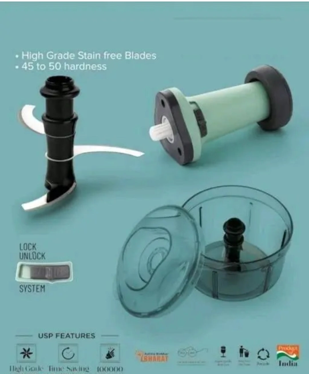 Manual food chopper
