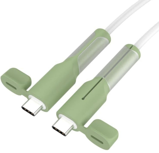 iTronix iPhone Charger Cable End Protector - Silicone + Plastic Double Protection | Extends Cable Lifespan, Dustproof & Waterproof for Lightning & Type-C Cables