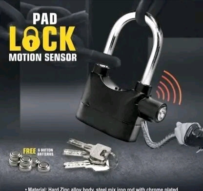 Alloy Hook Stand with Pad Lock & Motion Sensor – Free-Standing, Rust-Proof for Secure Storage