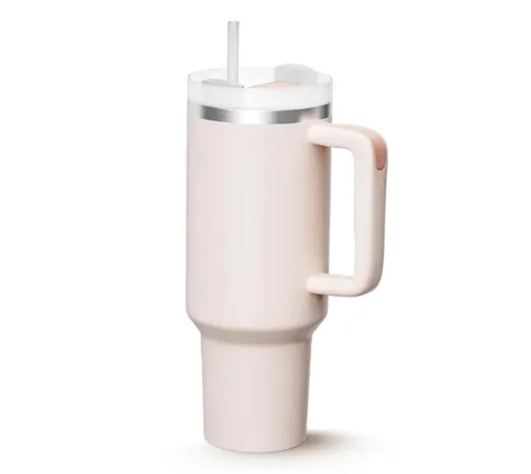 “Aesthetic Mug Bottle with Straw – Pink Edition!"