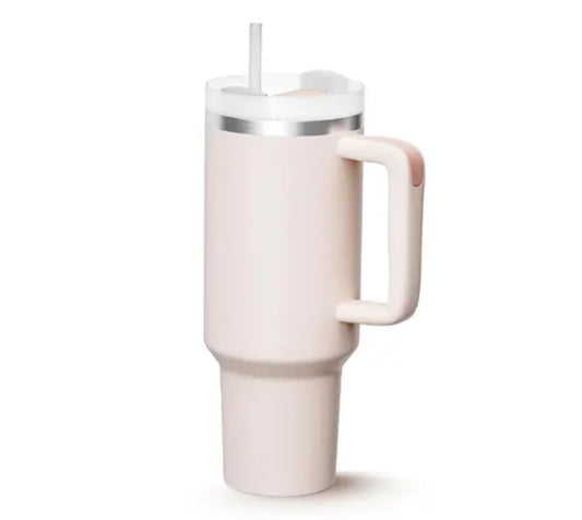 “Aesthetic Mug Bottle with Straw – Pink Edition!"