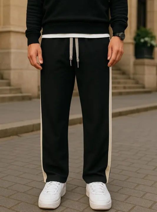 Men’s Baggy Cargo Pants – Black | Cotton Blend | Street-Ready Comfort