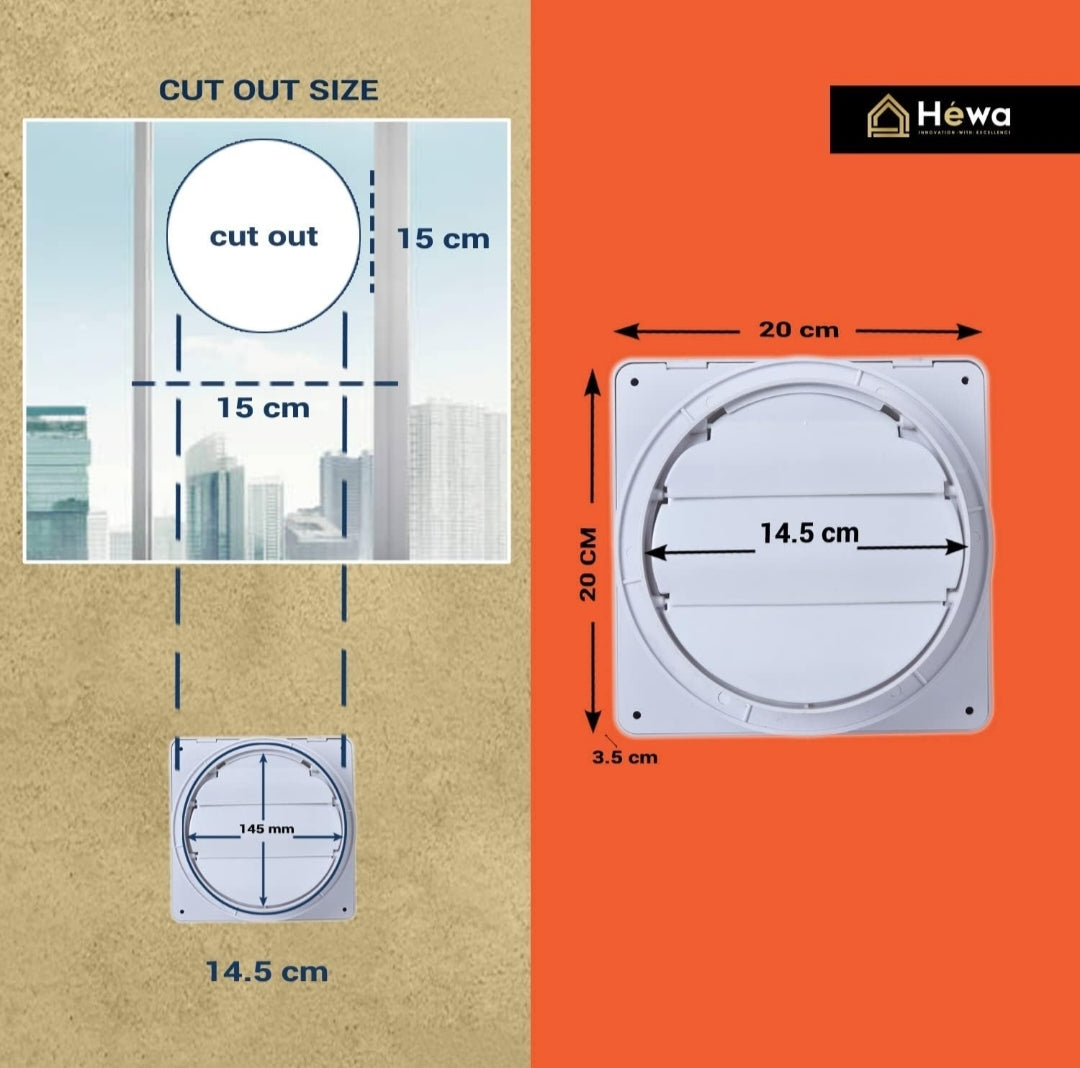 Howa Auto-Shutter Ventilation Fan – Dustproof & Rust-Proof