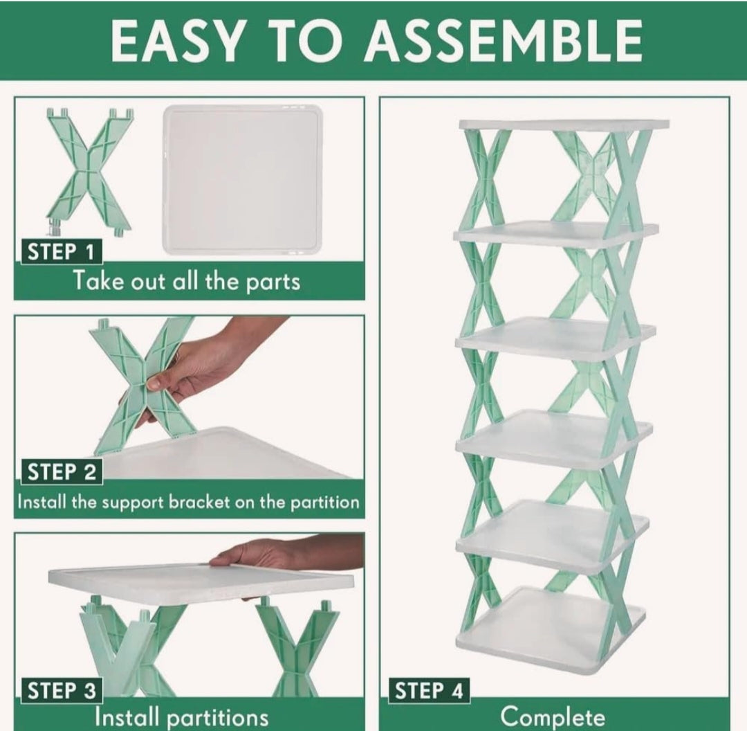 Foldable Shoe Rack - Space-Saving Storage, Sturdy & Portable | SwiftSpace