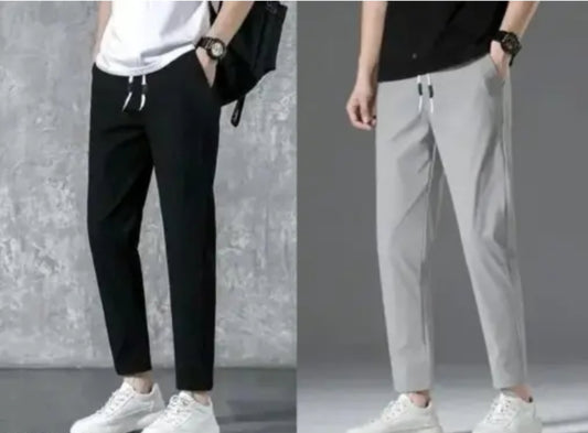 2-Piece Men’s Grey + Black Track Pants