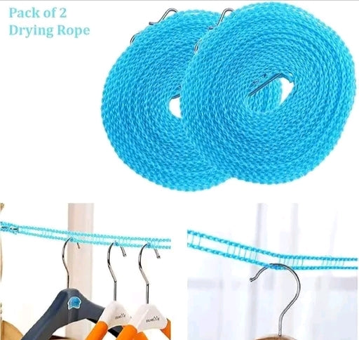 2-Pack Heavy-Duty Drying Rope – Adjustable Clothesline for Indoor & Outdoor Use (Weatherproof & Rust-Proof)"