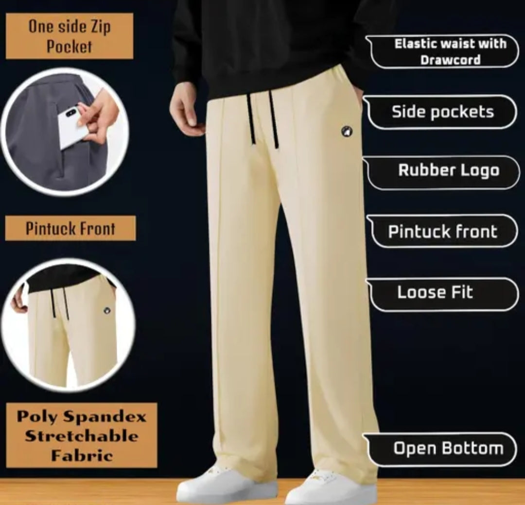 Men’s Straight Fit Pants – Cream | Classic Elegance Meets Comfort