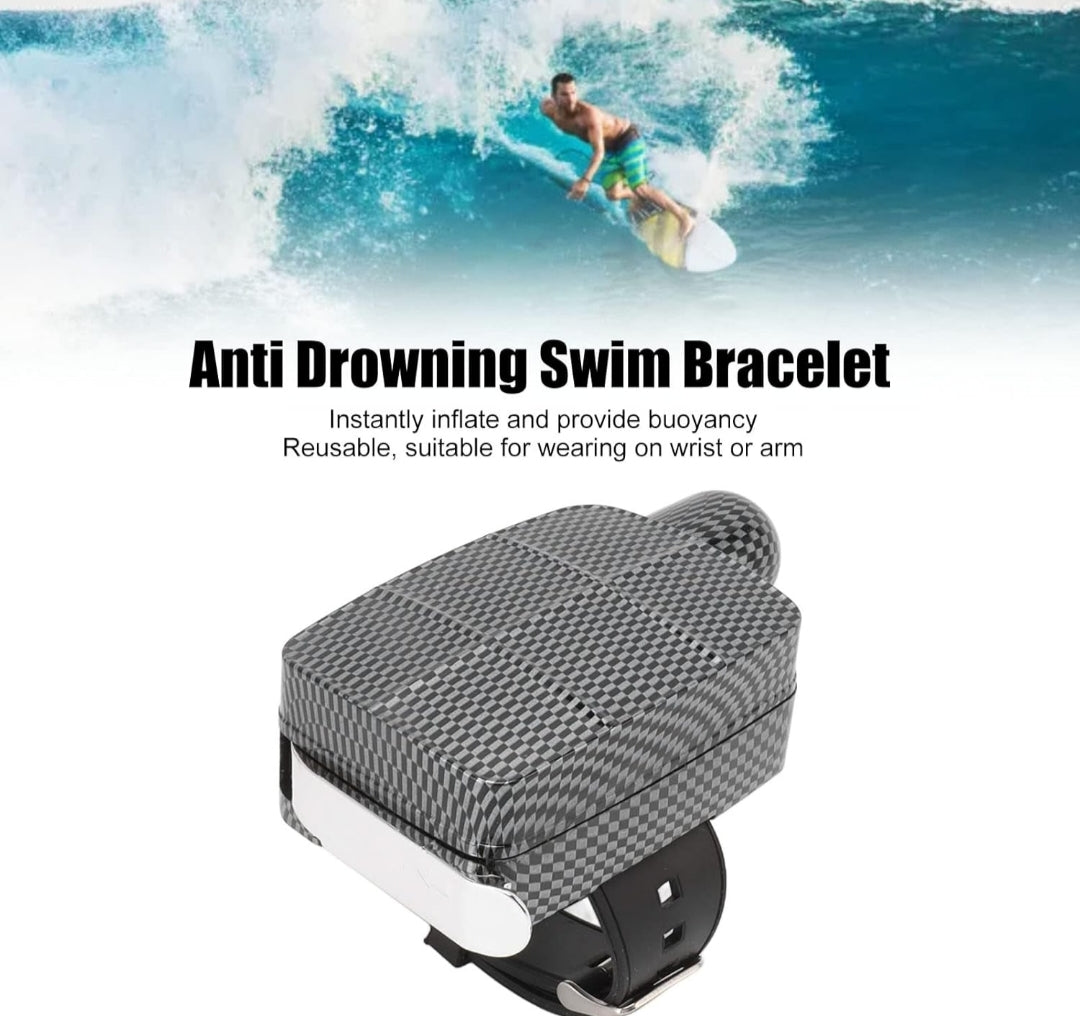 Anti-Drowning Swim Bracelet – Instant Inflation Safety Float for Swimming, Boating & Water Sports (Reusable & Adjustable)