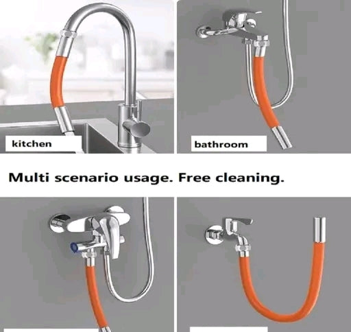 Universal 360° Rotatable Foaming Faucet Extension Tube – Anti-Splash, Water-Saving, Easy-Install Silicone Nozzle for Kitchen & Bathroom