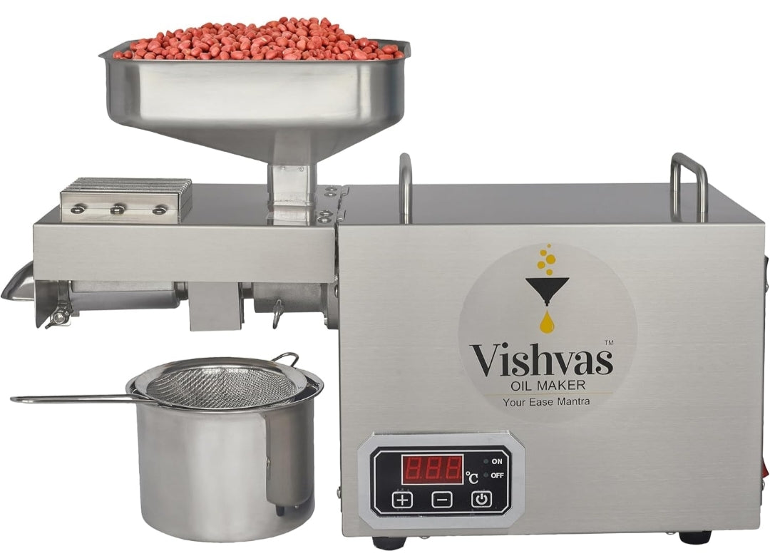 Vishvas Oil Maker – Cold Press & Refined Oil Extraction Machine for Healthy, Homemade Cooking Oils