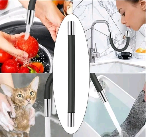 Universal 360° Rotatable Foaming Faucet Extension Tube – Anti-Splash, Water-Saving, Easy-Install Silicone Nozzle for Kitchen & Bathroom