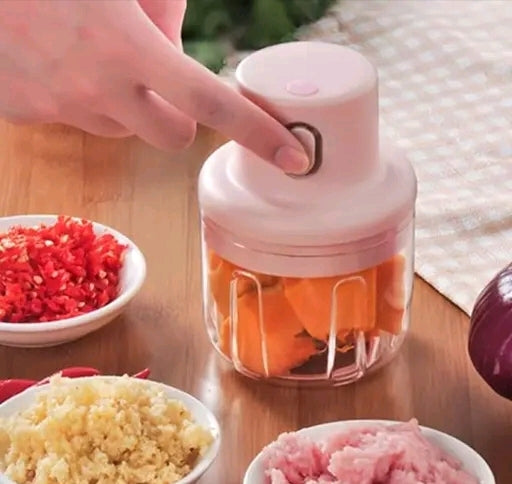 Mini Electric Chopper – One-Touch Quick Food Processor for Herbs, Nuts, Garlic & More!"