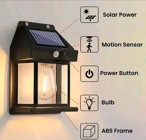 Solar Motion Sensor Light – 3-Work Mode Security Light with Adjustable Brightness, Weatherproof ABS Frame