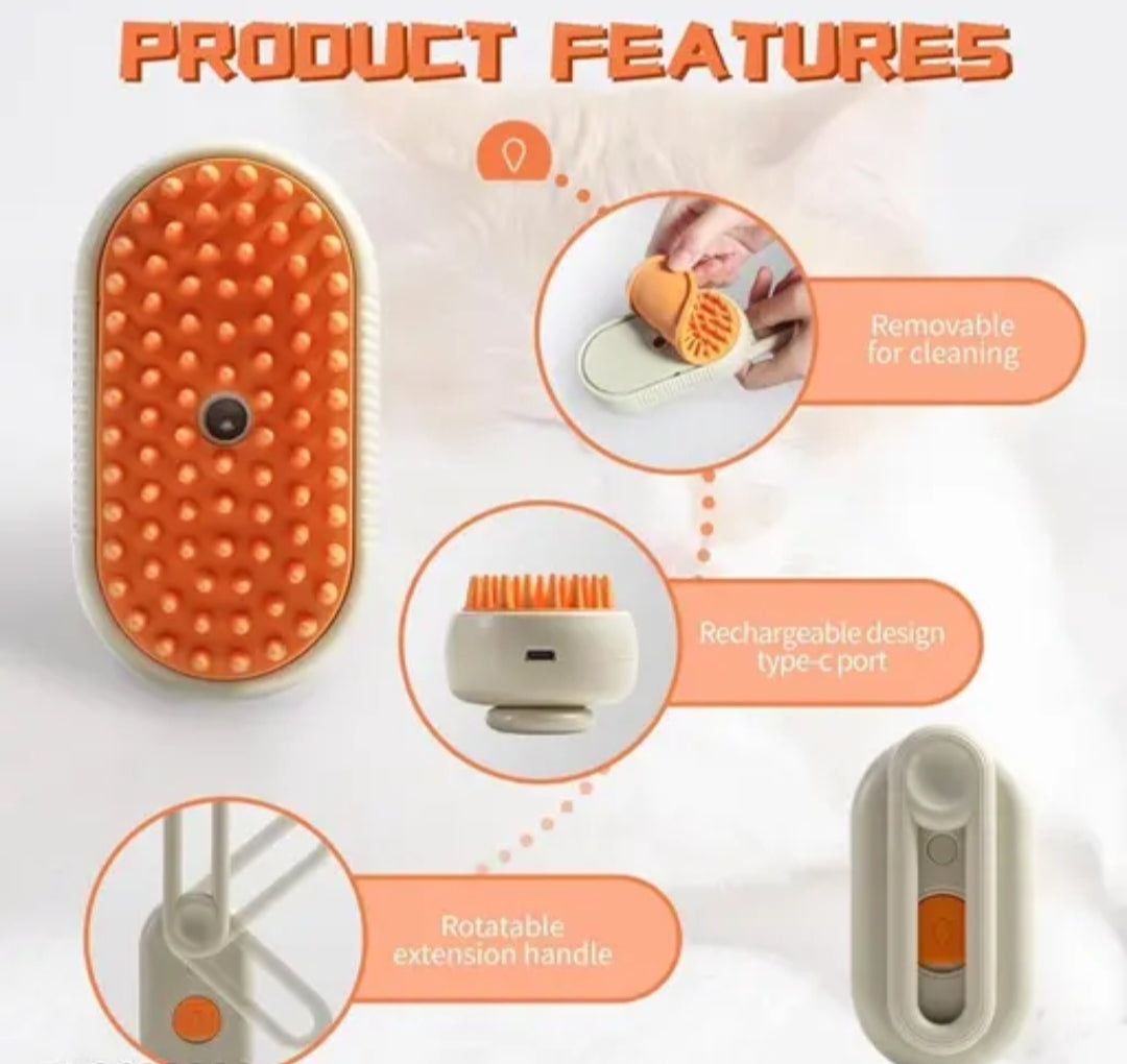 2-in-1 Electric Pet Grooming Comb with Built-in Water Spray