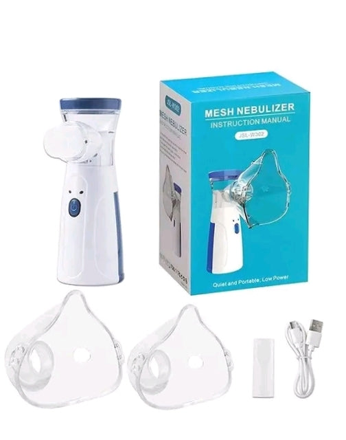 Portable Mesh Nebulizer Machine – Fast Relief for Cough, Asthma & Rhinitis | Includes Adult & Child Masks