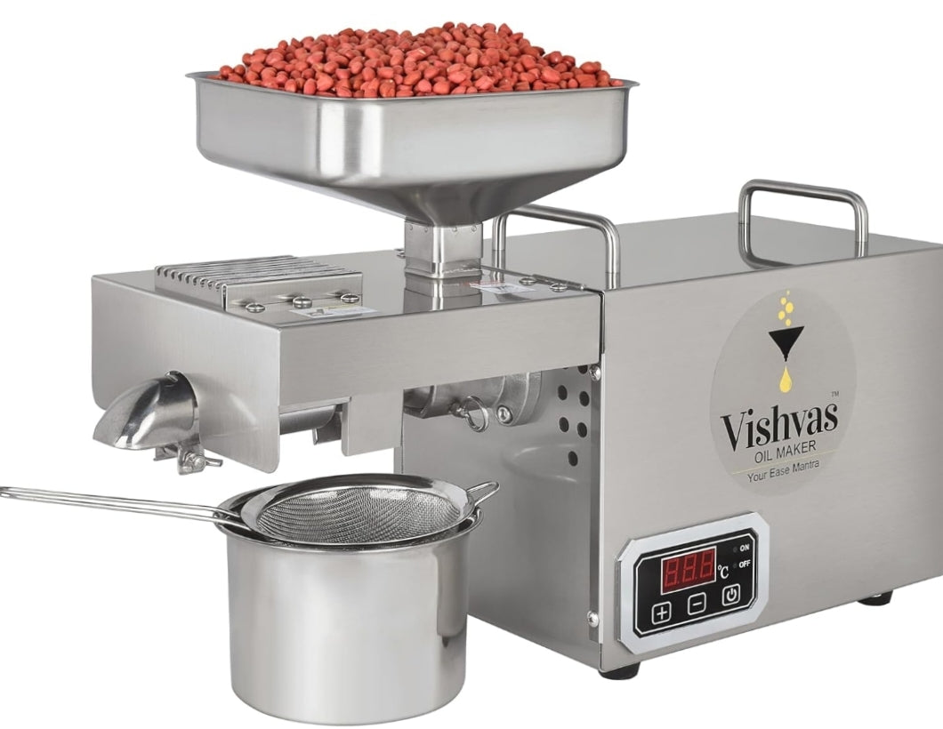Vishvas Oil Maker – Cold Press & Refined Oil Extraction Machine for Healthy, Homemade Cooking Oils
