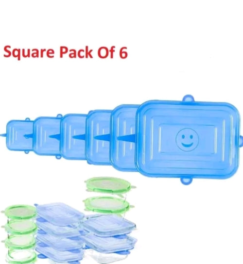 6-Pack Stretch Silicone Bowl Covers – Reusable, Airtight Food Storage Lids for Freshness (Microwave & Fridge Safe)"