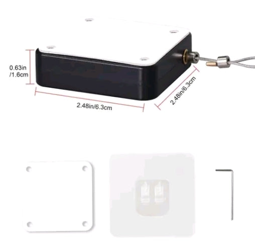 Multi-Function Sticky Door Closer & Hook – 2 Installation Types (Sticker/Screw), 24-Hour Set Time, Compact & Versatile (6.3cm x 6.3cm)