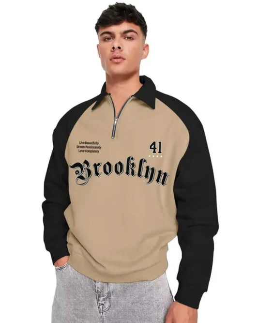 Brooklyn Graphic Half-Zip Sweatshirt – Bold Streetwear with Premium Comfort
