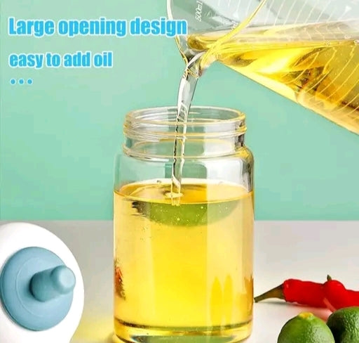 2-in-1 Oil Dispenser & Brush Bottle – Large Opening for Easy Refilling, Mess-Free Pouring & Precision Application