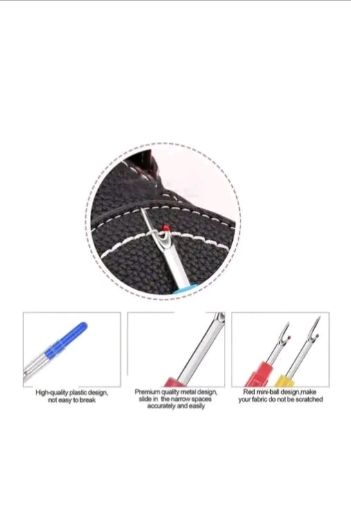 3-in-1 Needle Threader Kit with Free Seam Ripper – Universal for Hand & Machine Needles