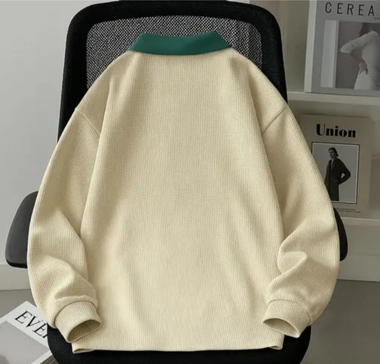 Perfect Life™ Waffle-Knit Polo Sweatshirt”