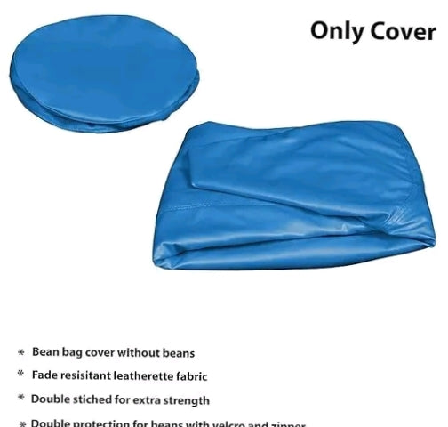 Premium Leatherette Bean Bag Chair with Footstool – Ultimate Comfort Lounge