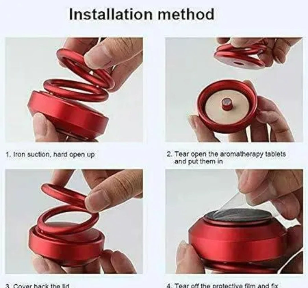 Solar-Powered Aromatherapy Rotating Air Freshener.