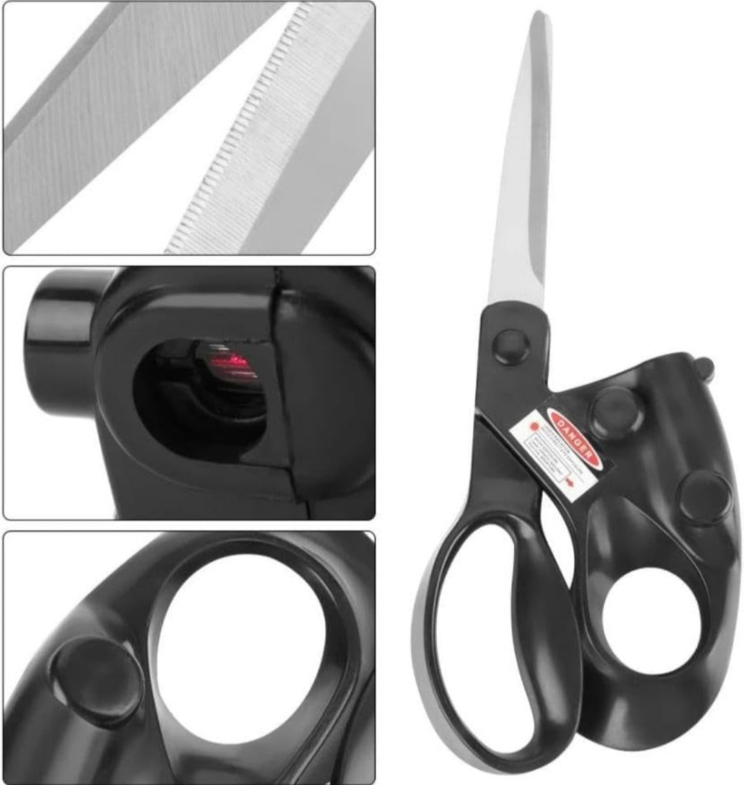Laser Guided Scissors for Perfectly Straight Cuts - Ideal for Fabric, Paper, Crafts & More