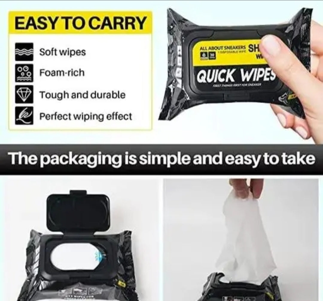 "Instant Shoe Shine Wipes – Quick, Effortless Cleaning for Sneakers & Leather"
