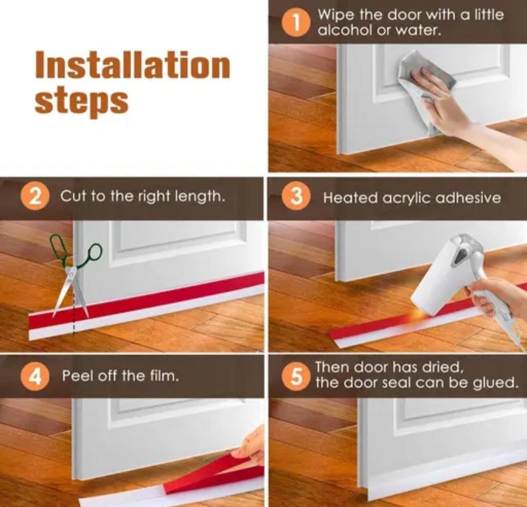 Under Door Draft Stopper – Soundproof & Weatherproof Seal for Exterior and Interior Doors