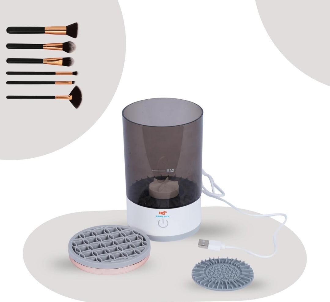 LEGEPRIME PICK High-Efficiency Makeup Cleaner Machine – One-Touch Sensor, Low Noise, Universal Brush Cleaning