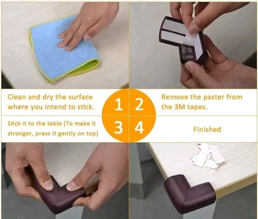 Baby Safety Corner Guards – Soft, Transparent, 3M-Adhesive Protection for Sharp Furniture Edges