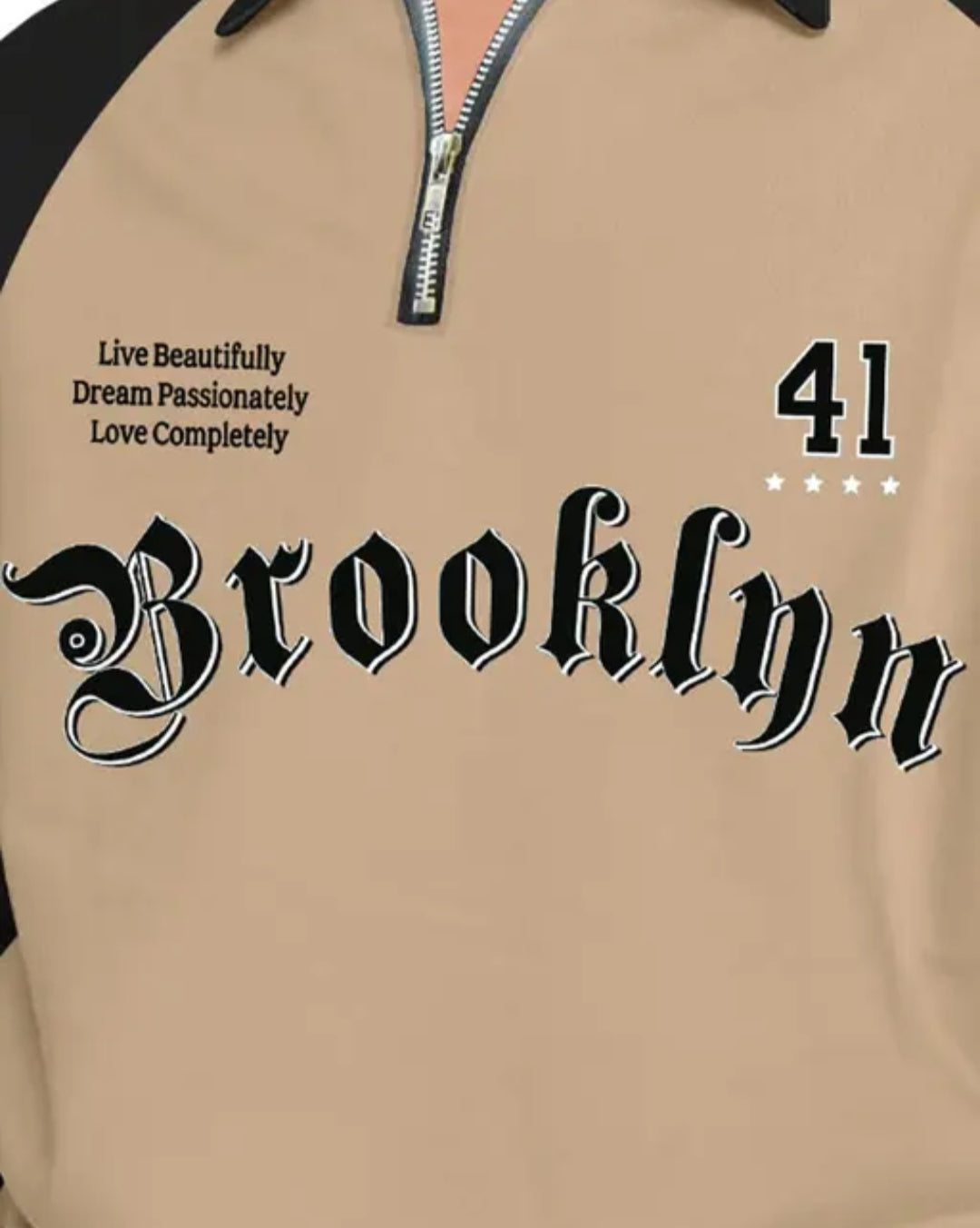 Brooklyn Graphic Half-Zip Sweatshirt – Bold Streetwear with Premium Comfort