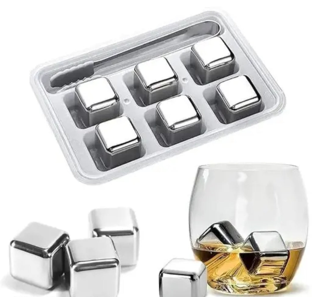"Premium SUS304 Stainless Steel Ice Cubes – Reusable, Fast Cooling, & Non-Diluting for Drinks"