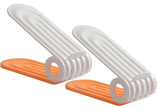 Adjustable Shoe Slots Organizer - Double Layer Space Saver for Closet & Rack Storage