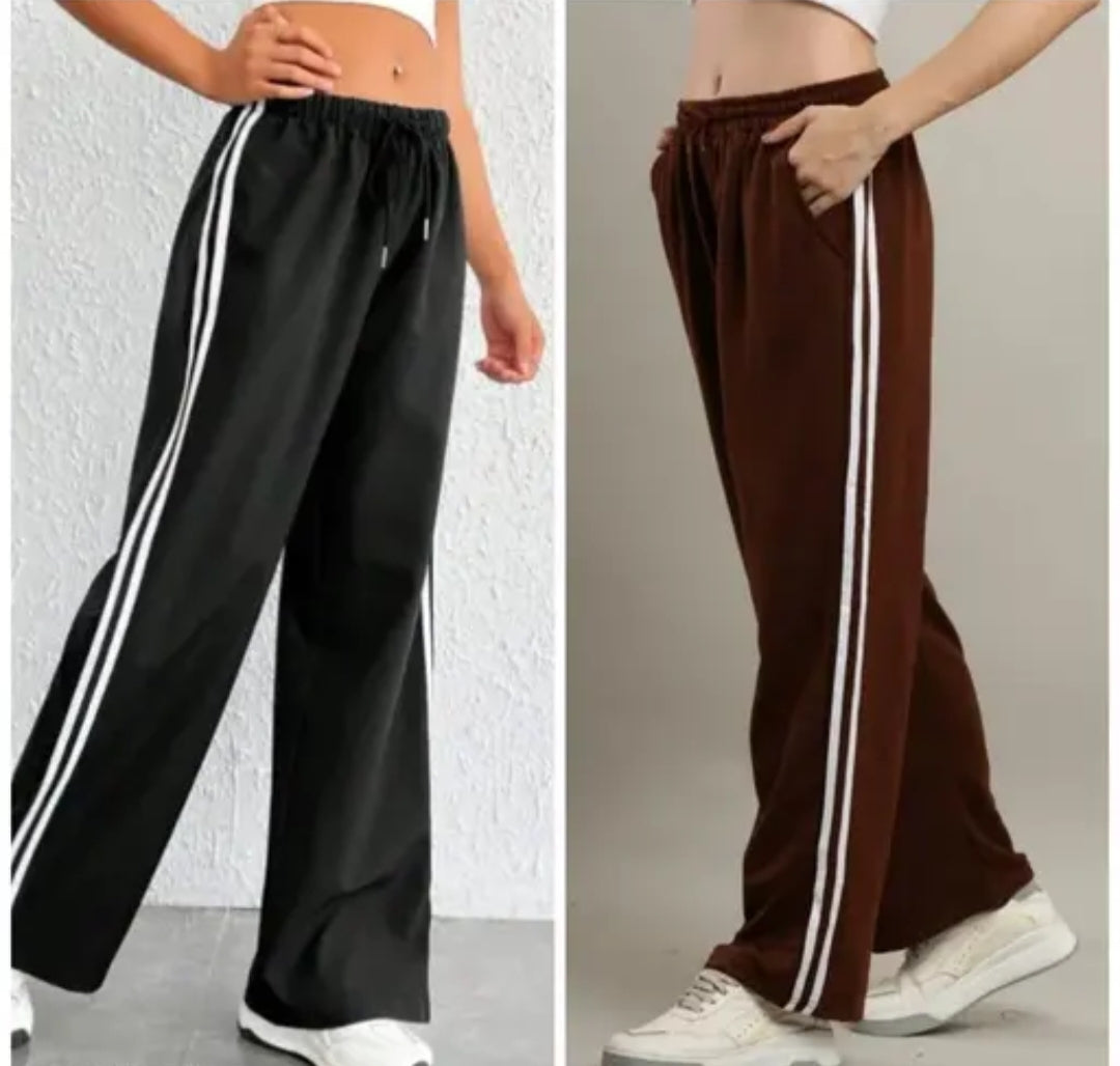 Pack of 2 Women’s Wide-Leg Track Pants – Stylish & Comfortable Activewear