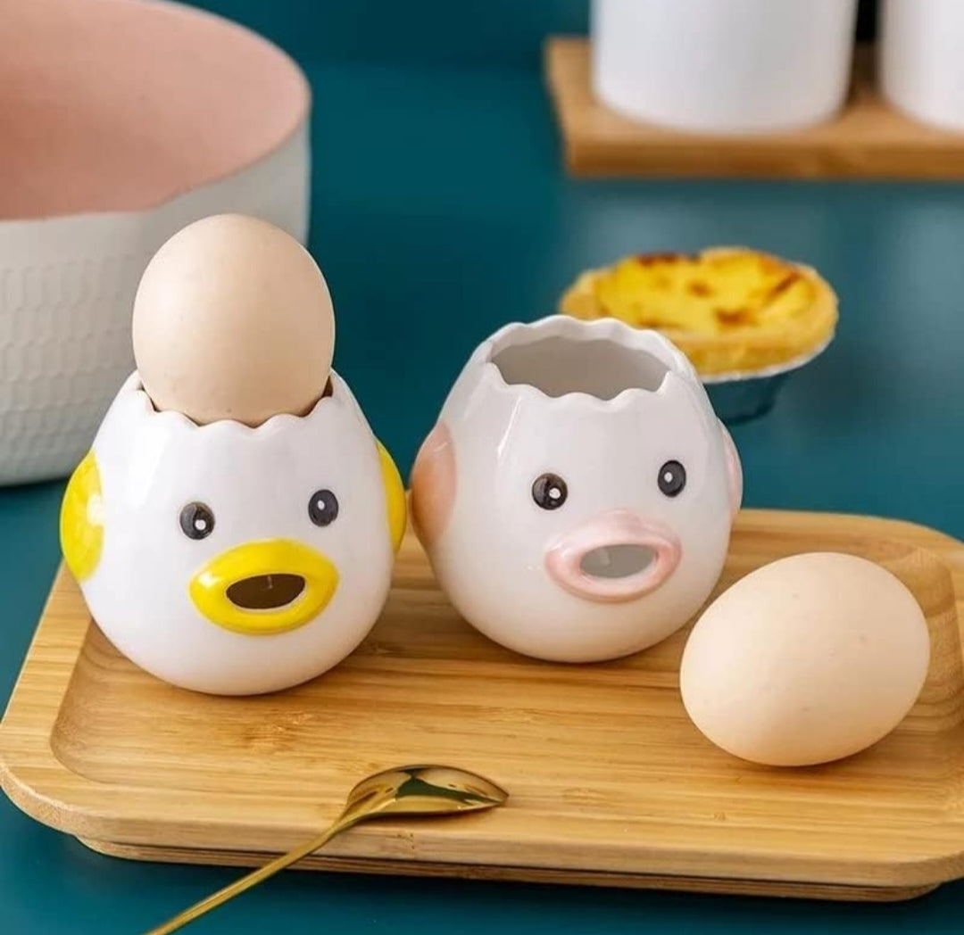 Handmade Ceramic Egg Separator – Perfect for Easy Egg White and Yolk Separation