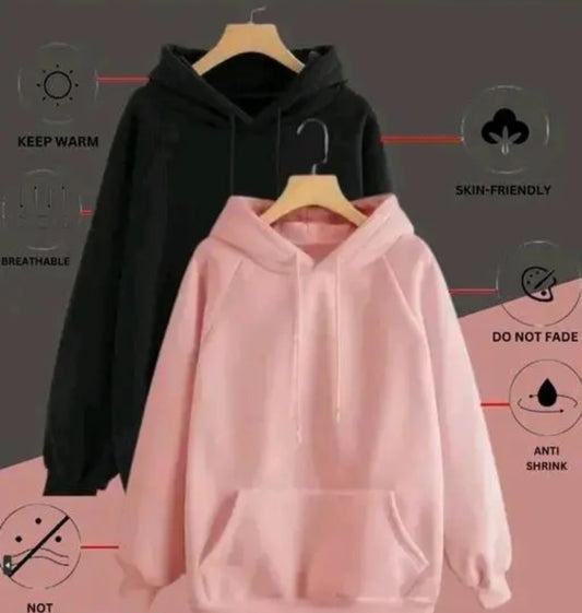 Unisex Black Colorblock Hoodie – Bold Style with Cozy Comfort