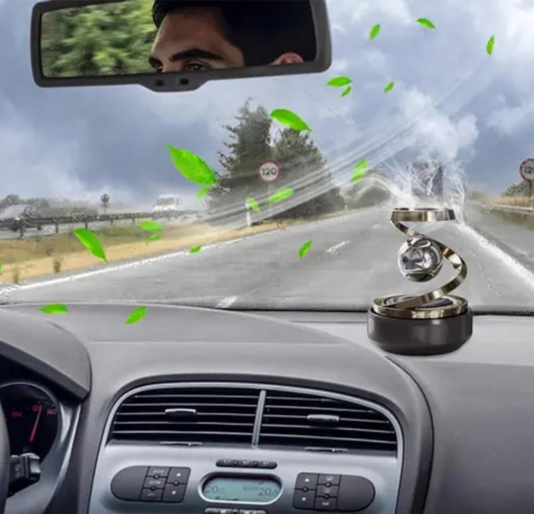 Spiral Car Air Freshener – Solar Powered & Rotating Design
