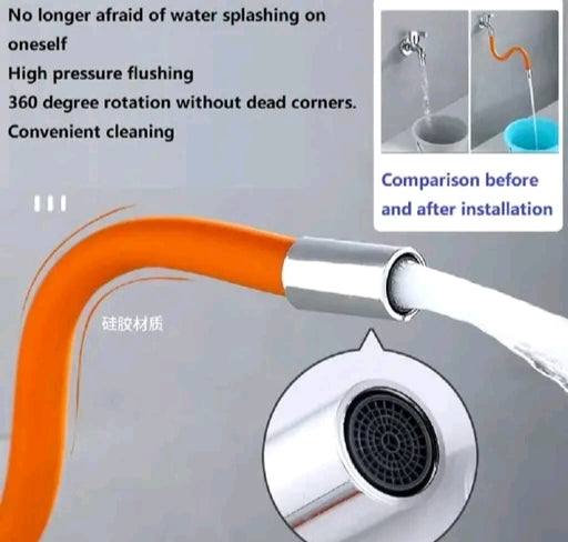 Universal 360° Rotatable Foaming Faucet Extension Tube – Anti-Splash, Water-Saving, Easy-Install Silicone Nozzle for Kitchen & Bathroom