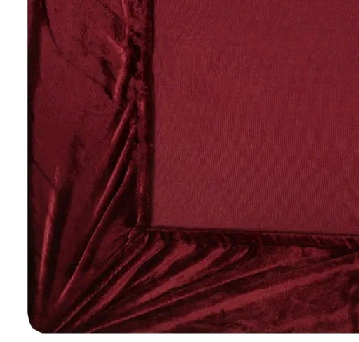 Luxurious Velvet Elastic Fitted Bedsheet Set with 2 Pillow Covers - Plush & Winter Warm