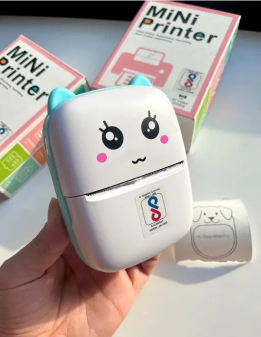 Cute mini Bluetooth photo & label printer