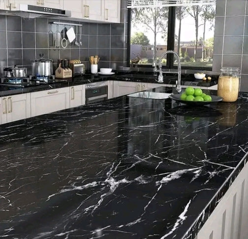 Peel & Stick Countertop Wallpaper – Waterproof, Heat-Resistant Kitchen Makeover in Minutes! (Easy DIY, Removable)"