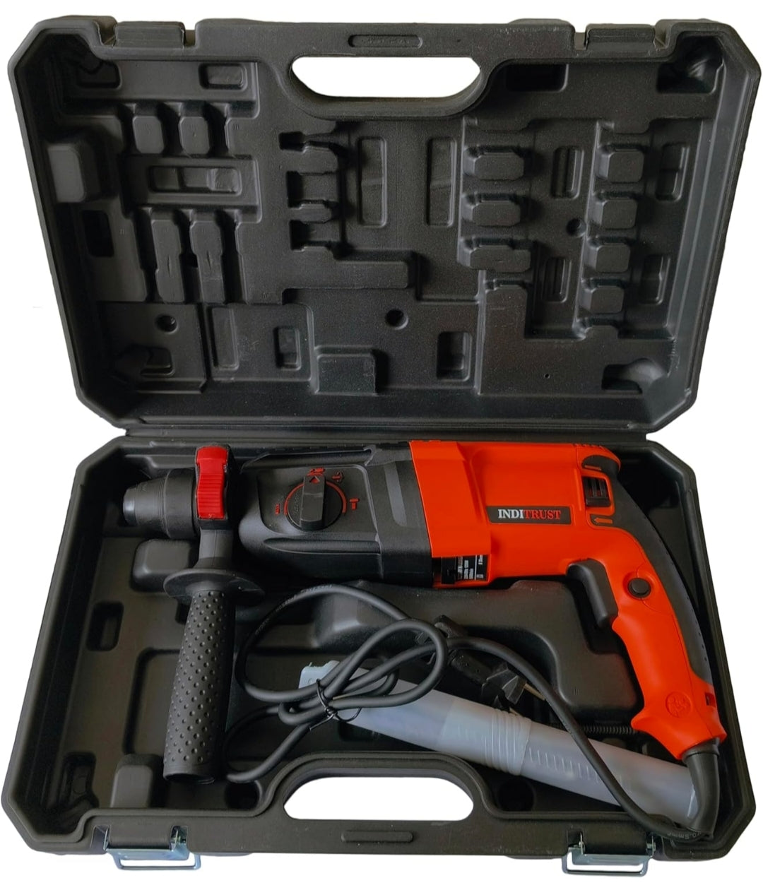 Inditrust 26mm Professional Rotary Hammer Drill Machine with Complete Drill Bit & Chisel Set | Multi-Function Hammer Drill for Concrete, Masonry, Wood & Metal